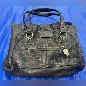 Black Coach pebbled leather bag